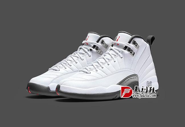 Air Jordan 12 “White/Grey”  货号：130690-160 - 莆田鞋